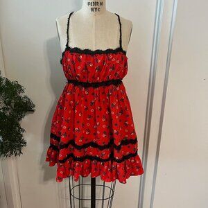 Urban Outfitters UO Eliana Strappy-Back Floral Babydoll Dress Size M